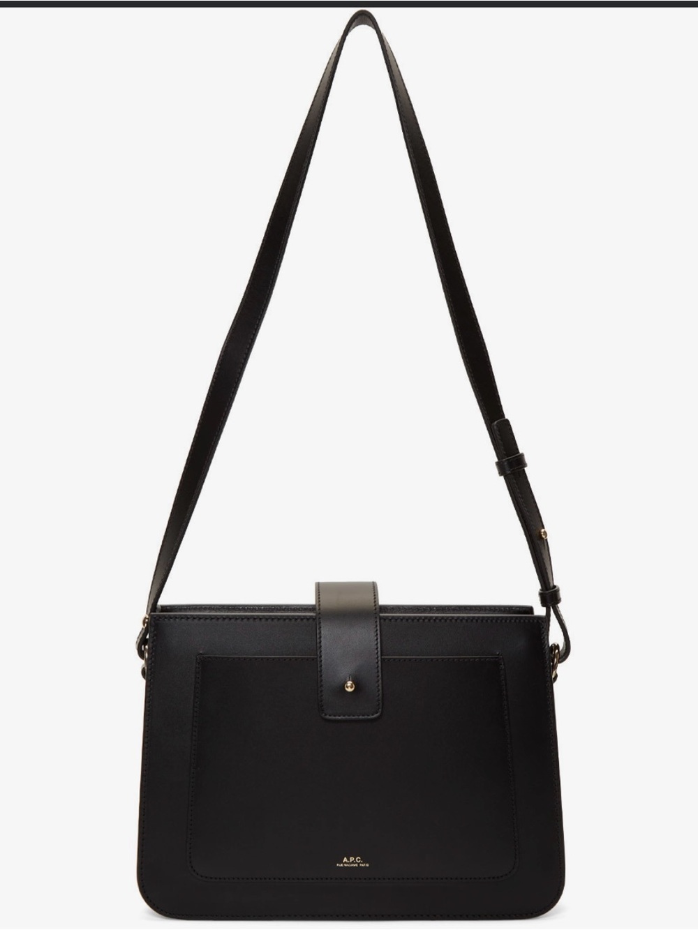 A.P.C. Black Leather Albane Shoulder Bag